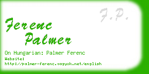 ferenc palmer business card